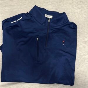 Peter Millar Navy Quarter-Zip Pullover